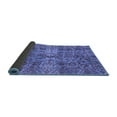 thumbnail image 2 of Ahgly Company Indoor Round Abstract Blue Modern Area Rugs, 5' Round, 2 of 4