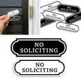 thumbnail image 1 of 10Pcs Small No Soliciting Signs Self-adhesive Stickers Waterproof PVC Fade-Resistant No Solicitation Stickers, 1 of 7