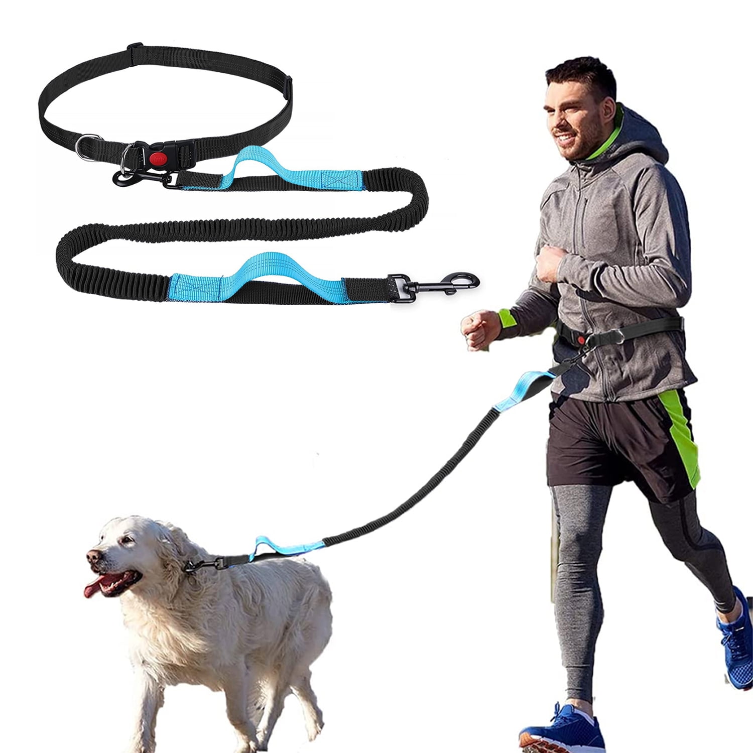 YIHATA Hands Free Dog Leash for Running Walking Training Hiking