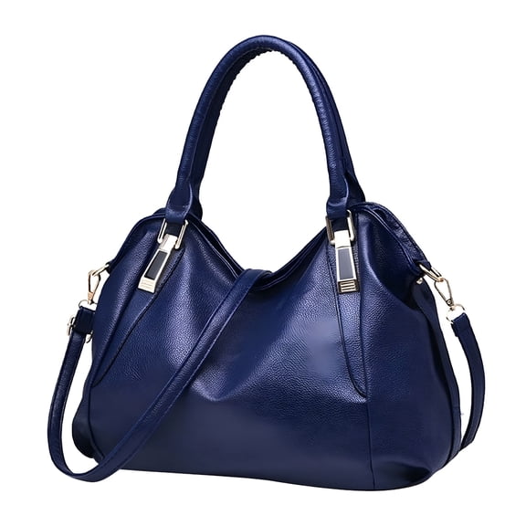 GASTROPOD 2026 New Women'S Medium Leather Tote Shoulder Bags Medium Tote Bag for Women for Daily Use, Work, Shopping, Travel, Dark Blue
