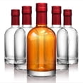 thumbnail image 1 of Juego de 6 botellas de whisky de vidrio con corchos, botellas de vidrio de 375 ml para infusiones personalizadas, botellas de licor vacías de 12 oz para alcohol, limoncello, jarabes de café, aceite y, 1 of 1