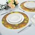 thumbnail image 6 of GZHJMY Fall Pumpkins Round Placemats Durable Non-Slip Heat and Stain Resistant Placemat for Kitchen Table Decoration Outdoor BBQ Activities(6PCS) Table Mat, 6 of 7