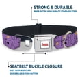 thumbnail image 4 of Cartoon Network Pet Collar, Dog Collar Metal Seatbelt Buckle, Adventure Time Lumpy Space Princess Expressions Lavender, 16 to 23 Inches 1.5 Inch Wide, 4 of 8