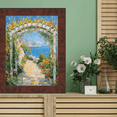 thumbnail image 4 of Contemporary Wood Grain Walnut Scoop Picture Frame 30x30 frame, 4 of 7