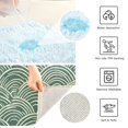 thumbnail image 3 of Yayeee Bath Mat for Bathroom Floor Set of 2 Non Slip Soft Absorbent Rugs, Retro Green Abstract, 3 of 7