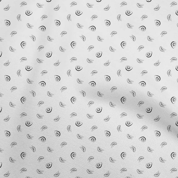 oneOone Viscose Chiffon White Fabric Avocado Craft Projects Decor Fabric Printed By The Yard 42 Inch Wide