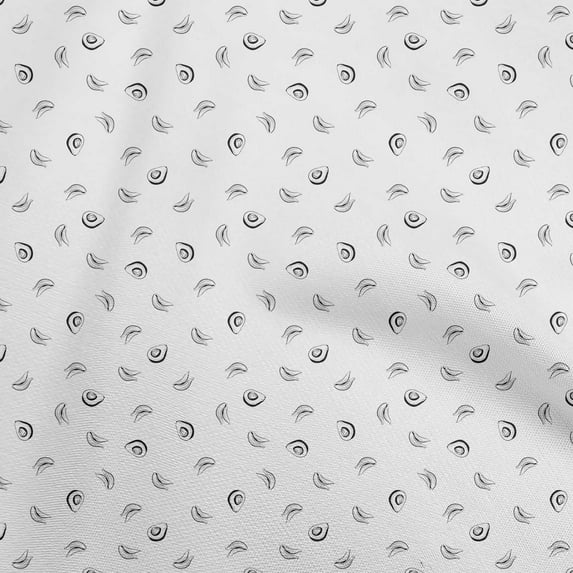 oneOone Polyester Spandex White Fabric Avocado Fabric For Sewing Printed Craft Fabric By The Yard 56 Inch Wide