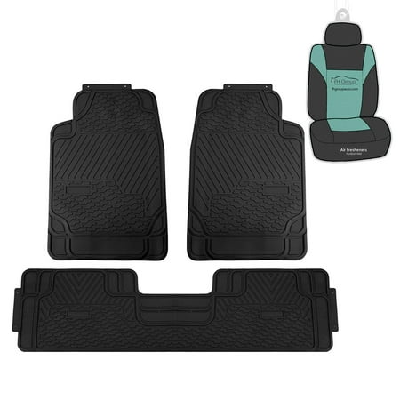 Fh Group Heavy Duty Rubber All Weather Floor Mats With Bonus Air