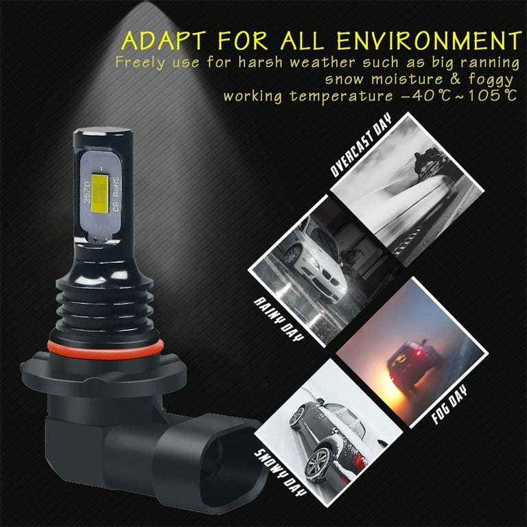 9005+9006+H11 LED Headlights Kit Bulbs 6500K High Low Beam Super - Foto 3