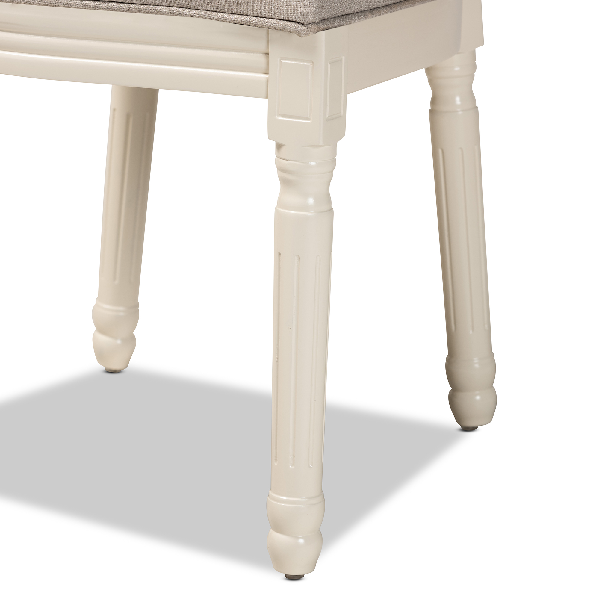 Baxton Studio Louis Dining Chair, Set of 2, Grey