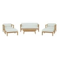 thumbnail image 2 of Modway Bayport Teak 6 Piece Outdoor Conversation Set, 2 of 9