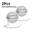 thumbnail image 1 of Stainless Steel Tea Balls - Set of 2 Mesh Tea Infusers for Loose Leaf Tea and Spices, Small, 1 of 6