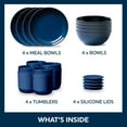 thumbnail image 5 of Corelle Stoneware 16-piece Dinnerware Set, Service for 4, Navy, 5 of 7