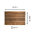 thumbnail image 2 of Belize Teak String Mat with Rubber Footing 31.4" x 19.6", 2 of 10