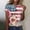 05Pink, variant on Fourth Of July Shirts for Women Oversized Tshirts Women's Casual and Fashionable Printed T-shirt with Round Neck and Short Sleeved Top Silver 2X