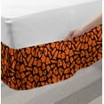 thumbnail image 2 of Ghost Bed Skirt, Hand-drawn Ghosts Pattern with Funny Expressions Holiday Horror, Elastic Bedskirt Dust Ruffle Wrap Around for Bedding Decor, 4 Sizes, Dark Purple and Orange, by Ambesonne, 2 of 2