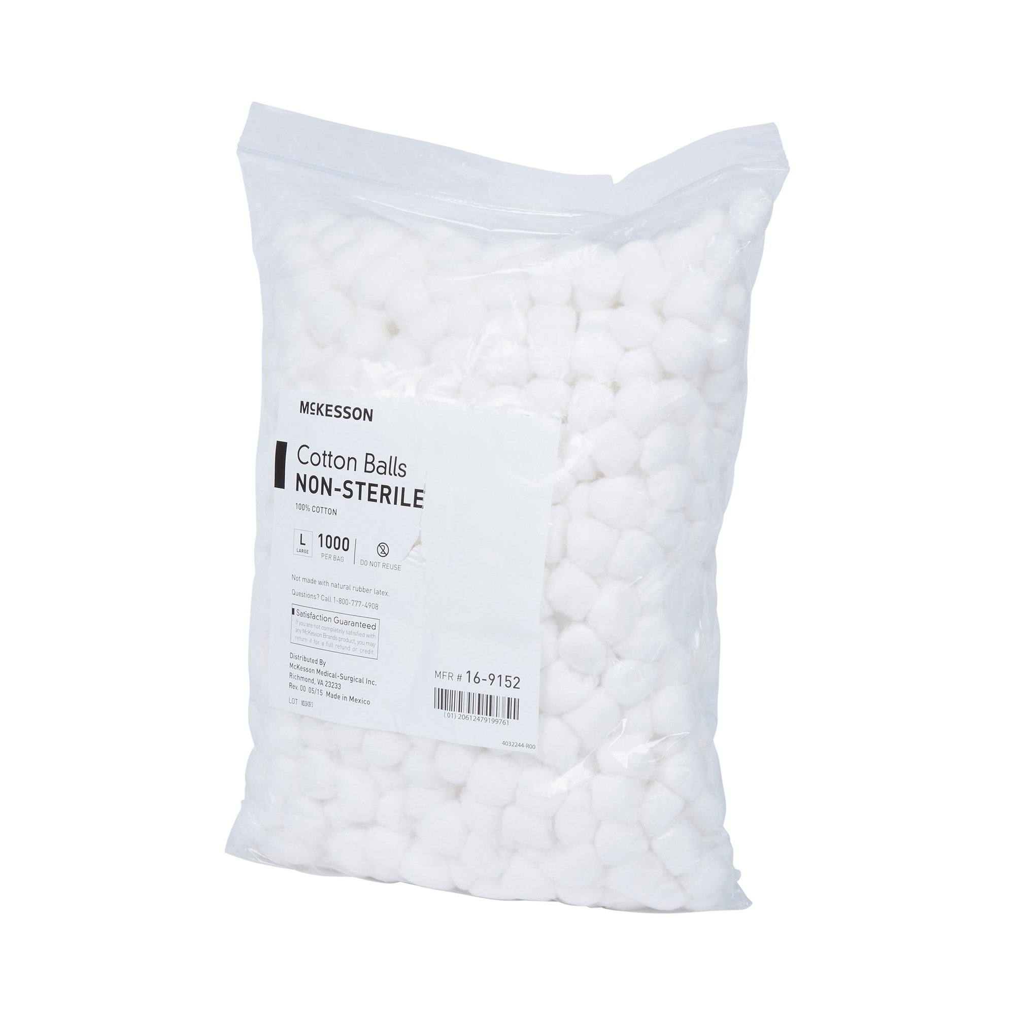 McKesson Cotton Balls, Non-Sterile Maximum Absorbency, Large, 1000