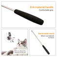 thumbnail image 4 of Cat Pet Feather Wand Cat Interactive Retractable Feather Toys Teaser with Bell 5 pcs Feather Replacement, 4 of 7