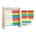 thumbnail image 3 of Tachiuwa Add Subtract Abacus Smooth Edges with Number Cards Ten Frame Set Educational Toy 24.2cmx7cmx26.5cm, 3 of 9