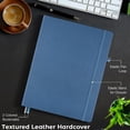 thumbnail image 5 of OMEYA College Ruled Notebook, A4 Leather Notebook, Lined Journal Notebook for Men & Women, 100GSM, 192Pages, Hardcover Notebook with 2 Pockets, Professional Business Notebooks for Work, 5 of 6