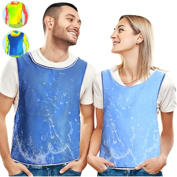 Evaporative Cooling Vest for Men Women - Body Cool PVA Water Active Ice Cold Vest for MS Cycling Hot Weather