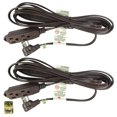thumbnail image 1 of Royal Designs, Inc. Flat Plug Extension Cord for Indoor & Outdoor, 8 ft long, Brown, 6 Outlet Prong Grounded Wire UL Listed, Set of 2, 1 of 5