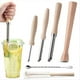 thumbnail image 1 of Juego de 6 Herramientas para Preparar Limonada, 3 Tamaños de Pajita de Madera, Perforadora, Kit Reutilizable para Preparar Bebidas, Ideal para Puestos de Jugos y Fiestas., 1 of 5