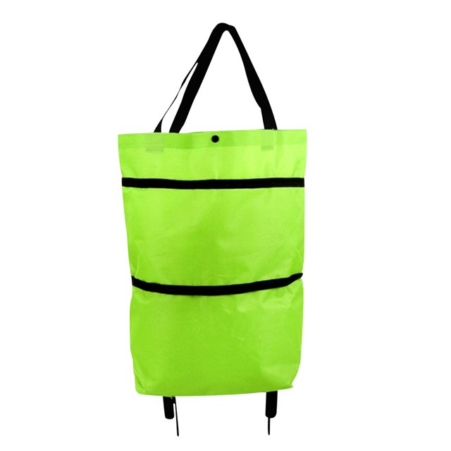 Carro De La Compra Bolsas de comestibles con ruedas Oxford de fácil instalación para viaje de campamento (verde) Likrtyny Para Estrenar