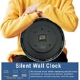 thumbnail image 4 of Reloj de Pared HITO 14" Silencioso a Batería de Aluminio, 4 of 7