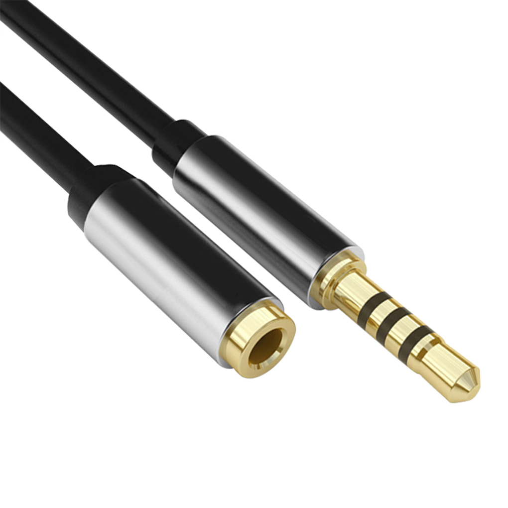 Headset Extension Cable Aluminum Alloy Audio 3.5mm Speaker Male to