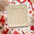 thumbnail image 4 of February Calendar Wood Cutouts 23-inch, 1/8 inch Thick, Pack of 1 Valentines Crafts for Gifts and Décor, by Woodpeckers, 4 of 5