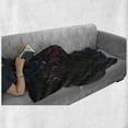 thumbnail image 6 of Moon Soft Flannel Fleece Throw Blanket, Cherry Blossom Stars from Milky Way Eastern Night Sky Celestial Body, Cozy Plush for Indoor and Outdoor Use, 50" x 70", Magenta Ivory Dark Blue, by Ambesonne, 6 of 6