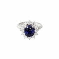 thumbnail image 2 of HeartsAndYou 2ct Natural Blue Sapphire & Diamond Ring Halo 100% REAL 14k SOLID White Gold, 2 of 9