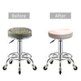 thumbnail image 5 of Hirioo Pink Marble for Round Bar Stool Seat Covers Washable Stool Cushion Slipcover Elastic Bar Chair Covers for 12-14 Inch Chair-14 inch, 5 of 7