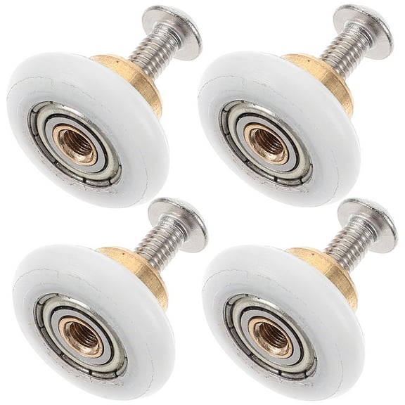 Supvox 4Pcs Shower Door Roller Hardware with Curved Stylish Design for Home Bathroom Use
