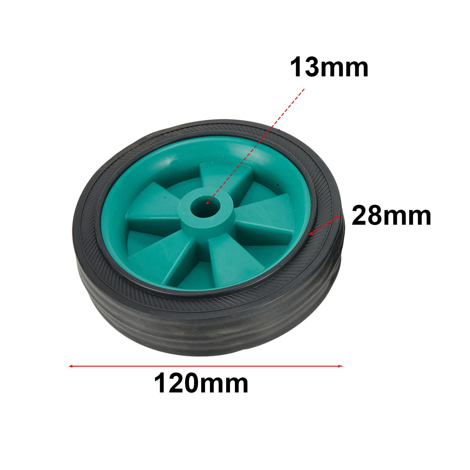 2Pc Green Air Compressor Wheel Replacement Caster Silent 5 Inch Shockproof
