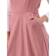 thumbnail image 5 of VESTIDO TANK RIBETEADO DE MUJER INSPIRE CHIC CON CUELLO CUADRADO Y SIN MANGAS, CORTO EN A, LONGITUD MIDI, CASUAL, COLOR M ROSA, 5 of 5