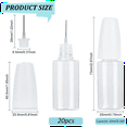 thumbnail image 2 of 20Pcs  Tip Applicator Bottles, 10ml/0.34oz Dispensing Needle Bottle PET Empty Glue Bottle with Steel Needle, 2 of 6