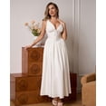 thumbnail image 5 of Vestido midi GLNEGE con corsé de verano, cuello en V, línea A y bolsillos, 5 of 5