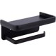 thumbnail image 1 of Wall Mounted Toilet Paper Holder Aluminum Roll Holder Toilet Paper Holder with Storage Shelf Black, 1 of 5