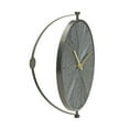 thumbnail image 3 of Melrose Round Wooden Wall Clock with Suspended Stand - 17.75" - Black, 3 of 3