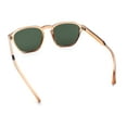 thumbnail image 7 of Mens Hipster Keyhole Rectangle Horn Rim Plastic Nostalgic Sunglasses Peach - Green, 7 of 7