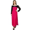 thumbnail image 1 of Bimba Kurta Longue Droite pour Femmes Kurti Rose en Georgette Manches Longues Blouse Indienne, 1 of 7