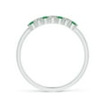thumbnail image 2 of ANGARA Natural Half Eternity Seven Stone Emerald and Diamond Wedding Ring in 14K White Gold for Women (Size-2mm) | May Birthstone, Birthday, Anniversary, Jewelry Gift for Women | Natural Emerald Ring, 2 of 9