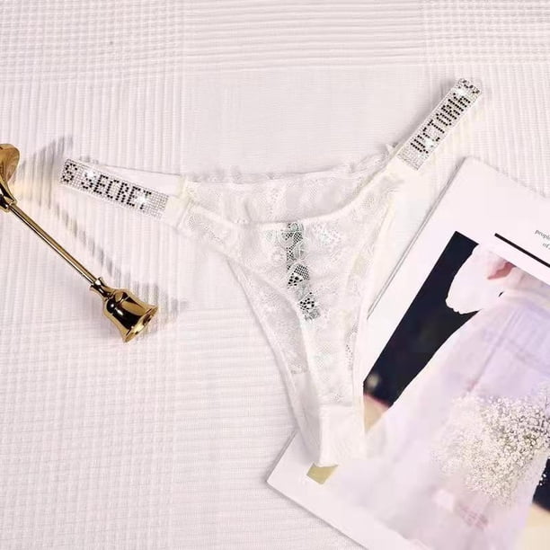 Lencería Transpirable Bragas de mujer Seda de hielo Calzoncillos Ropa interior Alfabeto de diamantes de imitación Pantalones cortos Sexypangjing
