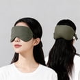 thumbnail image 5 of Naittoop Army Green Adjustable and Removable Travel Neck Pillow with Eye Mask – 9in Cotton Sleeping Pillow with Hook Storage Portable for Airplane Plane Travel Accessories, 5 of 6