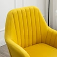 thumbnail image 6 of Tuchico Contemporary Velvet Upholstered Accent Chair in Yellow, 6 of 11