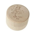 thumbnail image 4 of Yinanstore Tooth Fairy Box Tooth Holder Collection Box Portable Fetal Hair Wooden Baby Box Tooth Container Case for Baby Shower Children A, 4 of 8