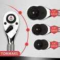 thumbnail image 4 of 1/4, 3/8, 1/2 Inch Drive Stubby Ratchet Set 3Pc Mini Ratchet Quick-Release Head 72-Tooth, 4 of 6