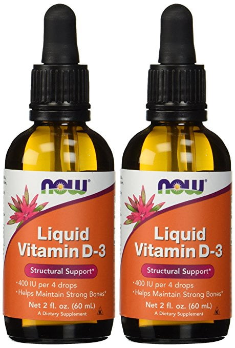 Now Foods - 2 fl oz Vitamin D3 (Liquid) [400 IU / 4 Drops] (Pack of 2)